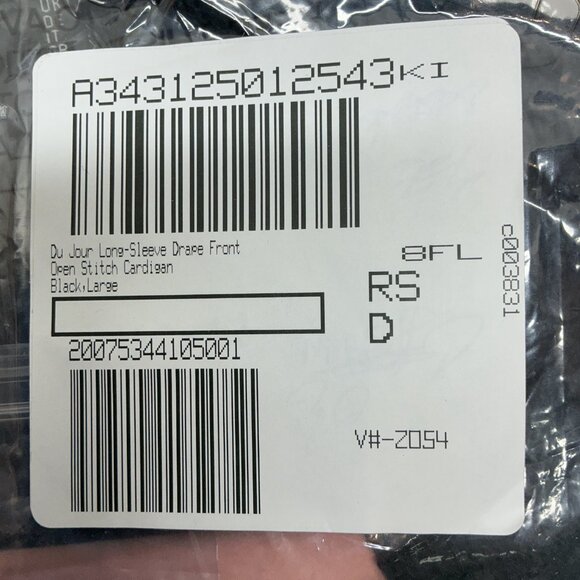 Medium Cardigan Du Jour Long-Sleeve Drape Front Open Stitch - Picture 10 of 10